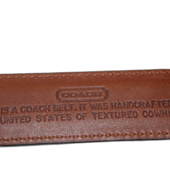 Coach Brown Leather Men's Belt 5930 Size 42'/105 CM - Picture 4 of 6